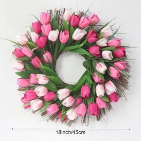 Spring wreath-1 x Artificial flower wreath-as shown