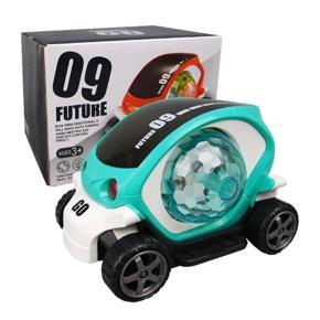 HarnezZ 3D Light Toy Car Colorful Music Cartoon Electric Rotating Simulation Car - Multi-colors