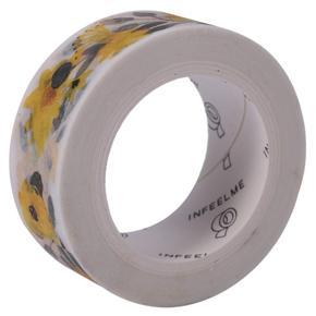 1.5cm Wide Luxuriant Flowers Washi Tape Adhesive Tape DIY Scrapbooking Sticker Label Masking Tape（Huangmei）