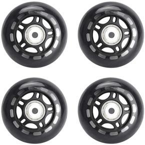 4 Pack Inline Skate Wheels Indoor/Outdoor Roller Blades Replacement Wheel with Bearings 70mm