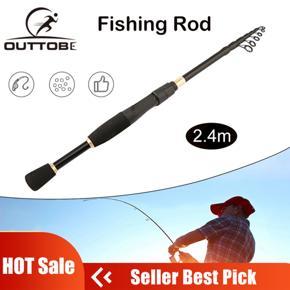 Outtobe Fishing Rod Spinning Rod Adjustment Shrink Super Hard Outdoor Fishing Tool Pole Stiff Light Fishing Rod 1.8m 2.1m 2.4m