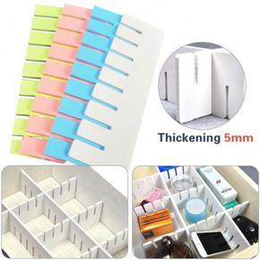 4Pcs 9.5 Inches x 2.5 Inches DIY Plastic Grid Drawer Dividers Adjustable Sock Underwear Dresser Organizers for Stationary Storage