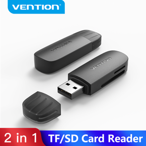 Vention Card Reader for PC Memory Card USB 2.0 to Micro SD TF Adapter for Laptop Accessories Multi Smart Card 2 in 1 Card Reader