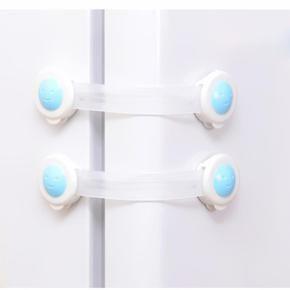 2 Pcs Child Safety Locks Baby Proof Locks for Refrigerators Doors Cabinet Security Protector Drawers Locking Protection(Blue)