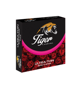Tiger- ultra thin rose flavour condom ( 3x3= 9 pis)