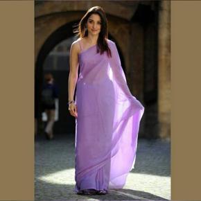 Purple  Weightless Georgette Saree for Women