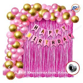 Happy Birthday Decorations - Full set- Extra Pink