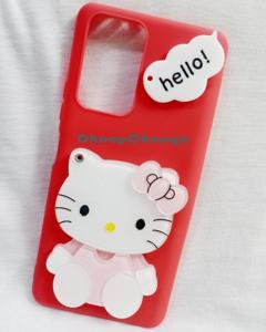 For Xiaomi Redmi Note 10 Pro / Note 10 Pro MAX - Hello Kitty Soft Silicone Rubber 3D Cartoon Personality Cosmetic Middle Mirror Cute Flexible Case Cover