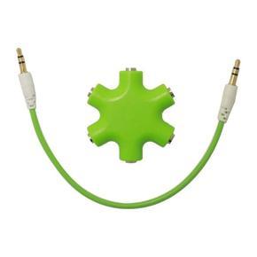 3.5Mm 1 To 5 Stereo Audio Headphone Splitter Adapter Converter - Green