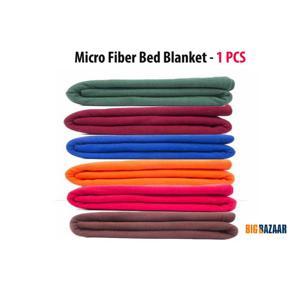 Winter Micro Fiber Bed Blanket Multi color - 1 PCS