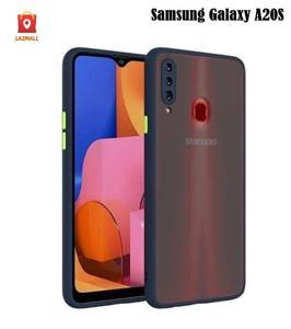 Samsung Galaxy A20S Translucent Matte Cover (Shockproof And Anti-Drop Protection) Smoky Frosted Case