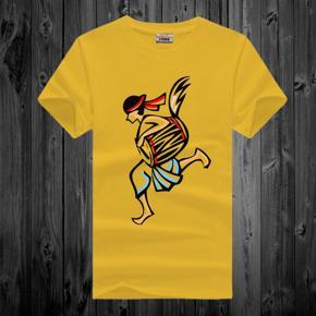 Puja Number 3 Yellow Half Sleeve T-Shirt