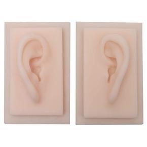 ARELENE Ear Model Super Soft Silicone (1 Pair), Natural Size Human Ear Model