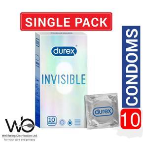 Durex - Invisible Super Ultra Thin Condom - Large Single Pack - 10x1=10pcs