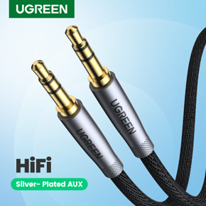 UGREEN HiFi AUX Cable 3.5mm Audio Speaker Cable 3.5 jack For Guitar Braided Wire Auxiliary Car Headphone Cable