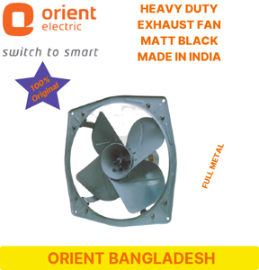 Orient Heavy Duty Exhaust Fan Full Metal (300MM / 12") Matt Black