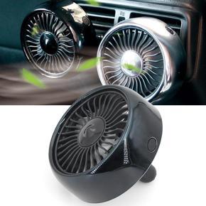 Mini Car Fan for Car Air Vent Mounted,Low Noise USB Stand Fan with 3 Speeds&LED Colorful light,360° Rotatable Car Auto Powerful Cooling Air Fan for Sedan SUV Auto Vehicles