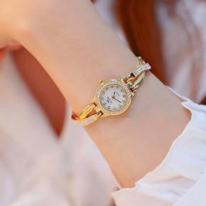 BS Women's Fashion Watch Rhinestone Decoration Delicate Waterproof Elegabt Bracelet Quartz Watch