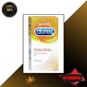 Durex Extra Dots Lubricated Condoms for Extra Simulation of Her - 10pcs Pack