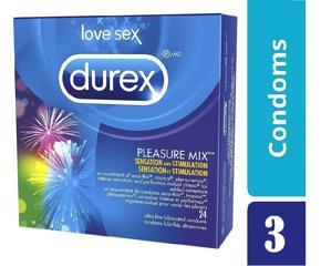 Durex Condom Pleasure Mix (3 pcs) Small Pack