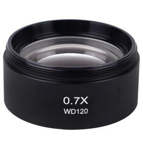 Durable WD120 0.7X Trinocular Stereo Microscope Auxiliary Objective Lens Barlow Lens 48mm Thread