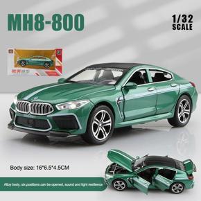 MH8-M800 Car Model Simulation Small Metal Sports Car Alloy Car Toy Black Gold Modified Version