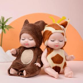 Single Sale New Fashion 12cm Rebirth Simulation Dolls Toys Mini Cute Sleeping Baby Series Doll Cartoon Toys for Girls Birthday Gift