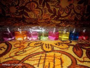 Set of 8 Mini Gel Candles beautiful Valentine Day Gift