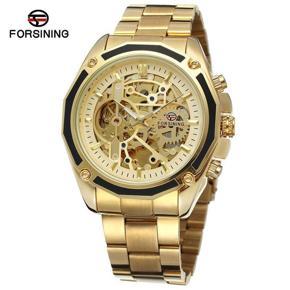 Forsining Fashion Luminous Waterproof Stainless Steel Strap Classic Creative Hollow Automatic Mechanical For Men F1030