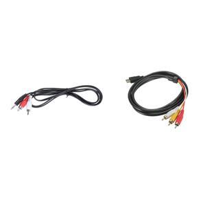 3.5mm Headphones Plug Jack to 2 x RCA AV Audio Cable with 1080P HDMI Male to 3 RCA S-Video AV Audio Cable Cord Adapter