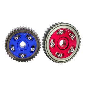 2Pcs Adjustable Cam Gears Pulley Timing Gear for Honda Civic D15 D16 SOHC D-SERIES 88-00 Del Sol 93-97 Blue & Red