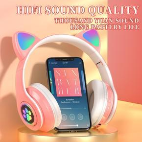 B39 TWS  Bluetooth 5.0 Wireless Headphones Earphone Sport Cat Ears Fashion Earbuds  Music Headset