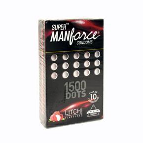 Manforce Litchi Flavoured 1500 Dots Condoms - 10pcs