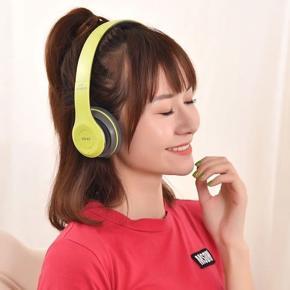 Wireless Bluetooth Headphone Black P47 Stereo Earphone with SD Card Slot