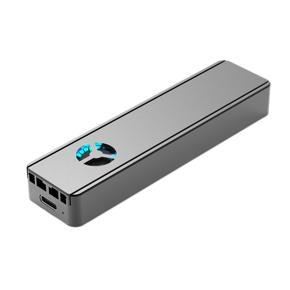 M.2 SSD Box NVME SSD NGFF to USB3.1 Mobile SSD Box Type-C with Fan and RGB Light for 2230 2242 2260 2280 SSD(Black)