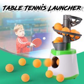 Ping Pong Table Tennis Robot Automatic Ball Launcher Machine for Kids Grown-up Professional Athletes Students Beginners Training - green-white