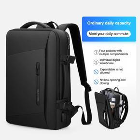MARK RYDEN Portable Multi-Function Large Capacity Waterproof USB Business Backpack Business Trip Anti-Theft Laptop Bag Common Style No Expansion