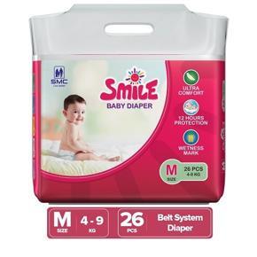 Smile Baby Diaper Medium (M) (4-9 kg) - 26 pcs