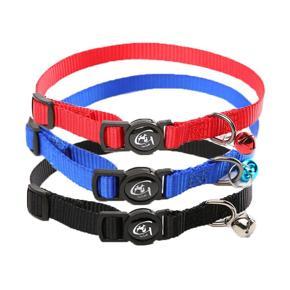 Adjustable Reflective Pet Cat Collar With Bell Puppy Neck Strap Soft For Small Dog Collars Cat Belt