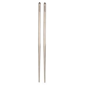 Lixada 1 Pair of Titanium Lightweight Ultra-strong Square Reusable Chopsticks with Carrying Pouch Camping Utensils Outdoor 195mm/230mm
