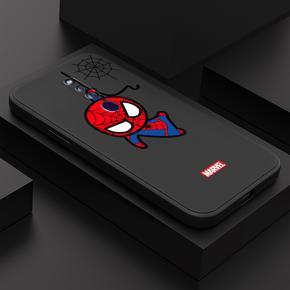 Hontinga for OPPO F11 Pro Back Cover Cartoon Spiderman Cases Square Edge Liquid Silicone Phone Case