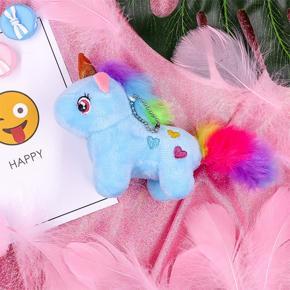 Small Cute Plush Unicorn Keychain Kid Children Toy Gift