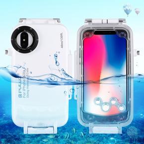 PULUZ 40m/130ft Waterproof Diving Housing Photo Video Taking Underwater Cover Case for iPhone X / XS(Black)