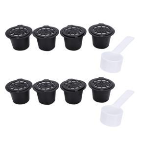 8x Refillable Reusable Coffee Capsules Pods For Nespresso Machines Spoon