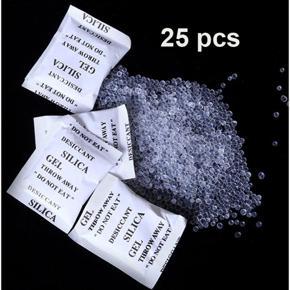 Silica Gel 0.5gram 25 pcs Dehumidifiers Moisture Absorber Bag Used in home kitchen jewelry and shoes industries