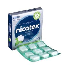Nicotex Anti Nicotine Chewing Gum Mint - 2gm 5Box ( 5x9pcs )