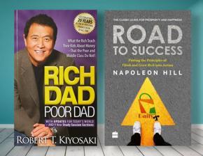 2pc books set ( Rich dad poor dad , Road to success )