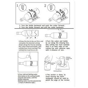XHHDQES Arc Glass Bottle Cutter DIY Tool Portable Quick Glass Cutting Kit,Square & Round Bottle Cutting Machine with Accessories