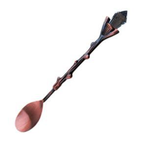 Dessert Spoon Mirror Polish Dendriform Zinc Alloy Non-stick Home Fruit Spoon for Kids