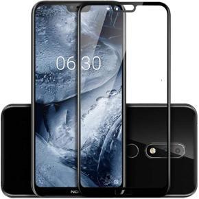 Tempered Glass Screen Protector 6D/9D/11D For Nokia 6.1 Plus- Black